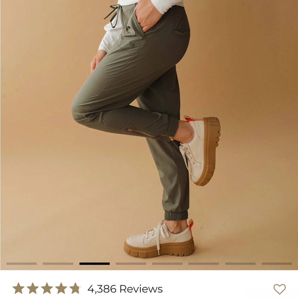 Albion Fit Olive Green Jetsetters Joggers NWOT - Picture 3 of 8